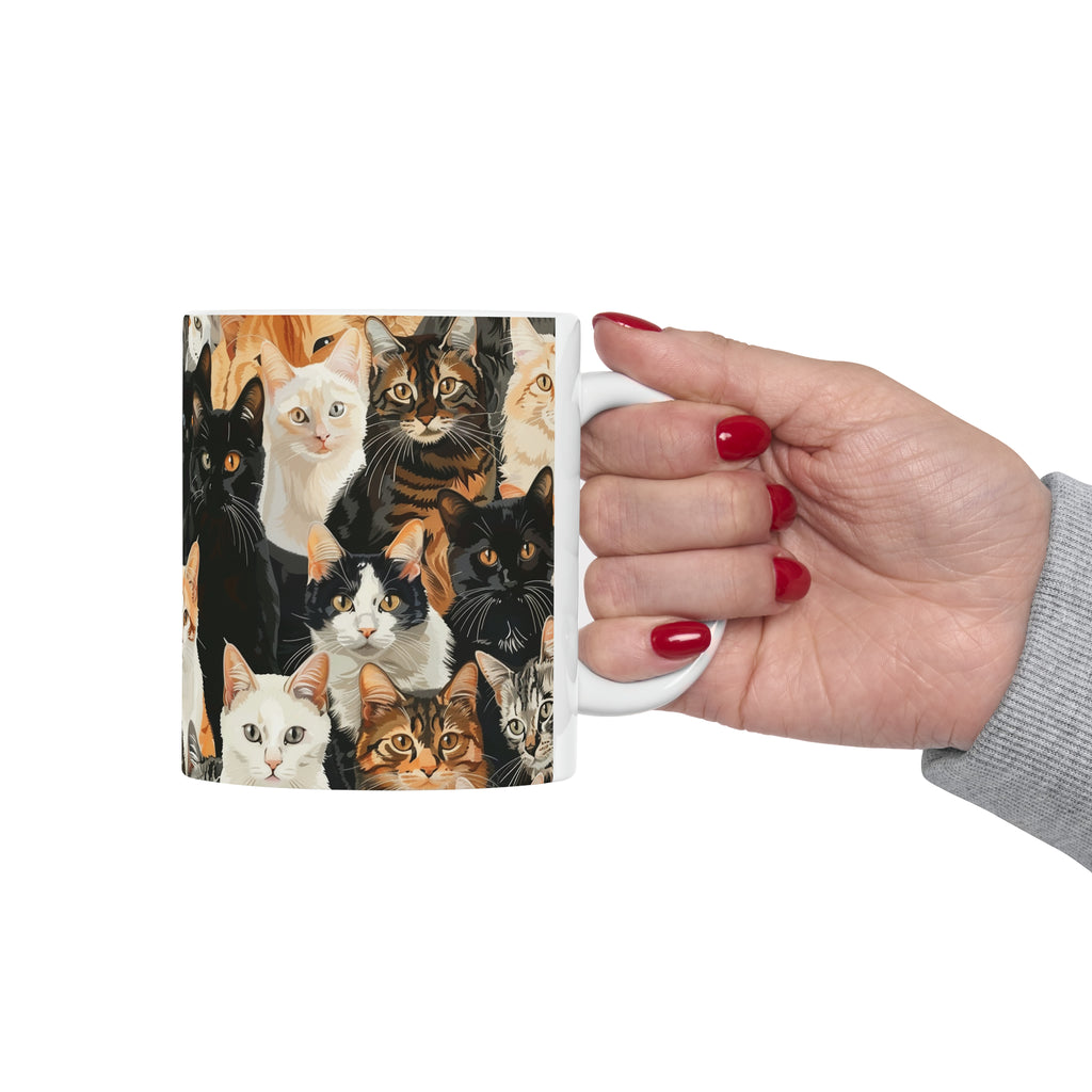 Cute Cats Mug | Cat Coffee Mug | Cute Cat Gift | Funny Cat Presents | Cat Mug 2 11oz