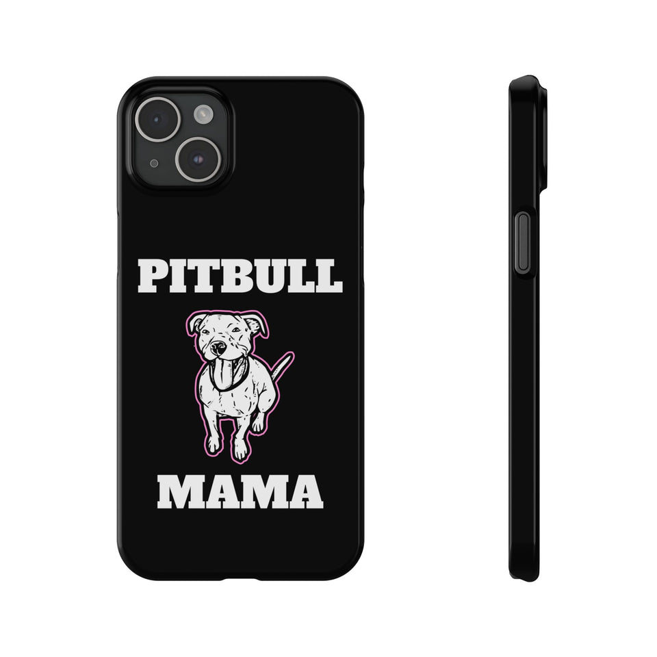 Premium Pitbull Mama 2 iPhone Case | Pitbull Gifts Slim Phone Cases