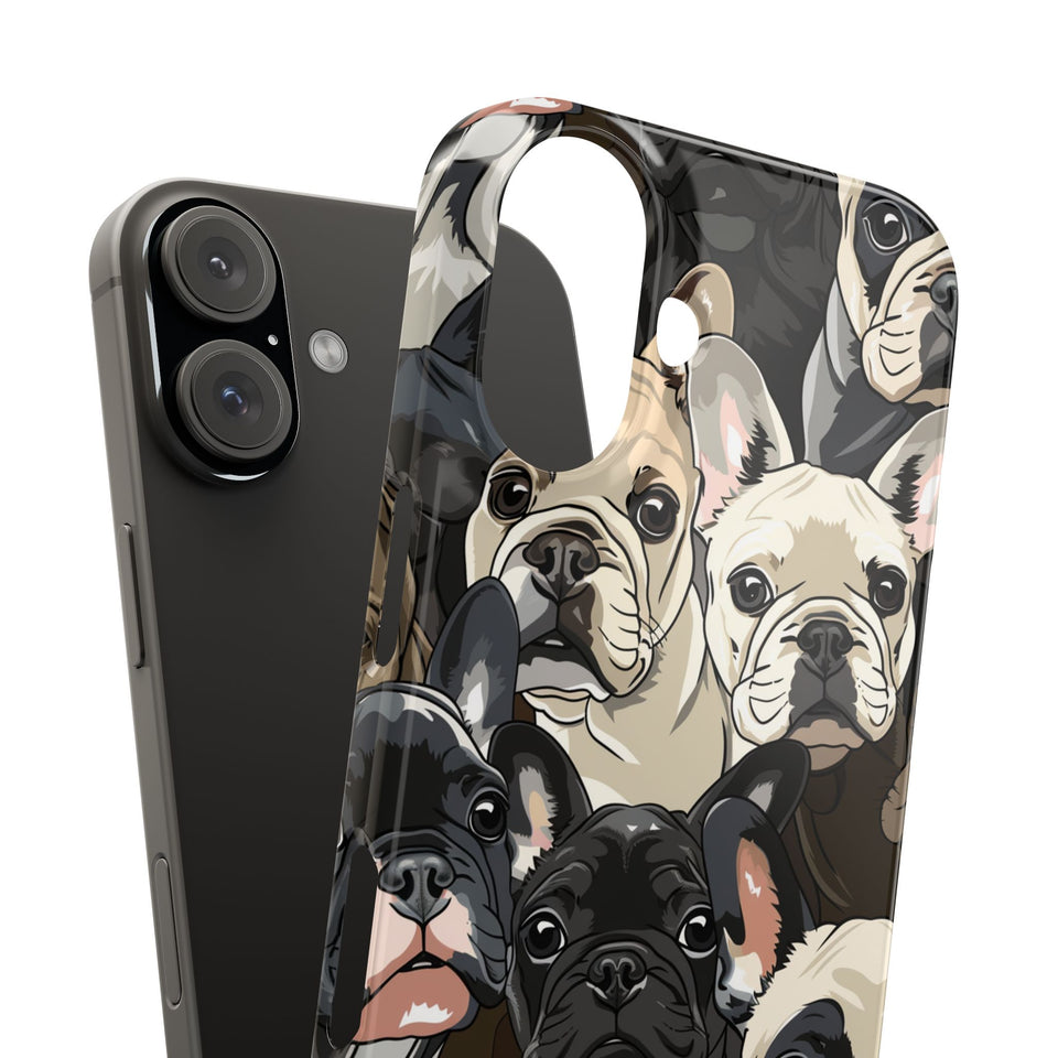 Premium French Bulldogs iPhone Case | Cute Frenchie Gifts Slim Phone Cases