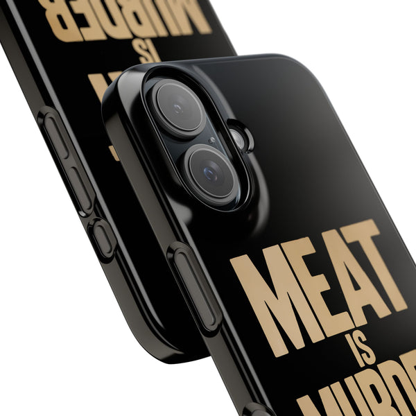Premium Vegan Meat Is Murder iPhone Case | Vegan Gifts Slim Phone Cases