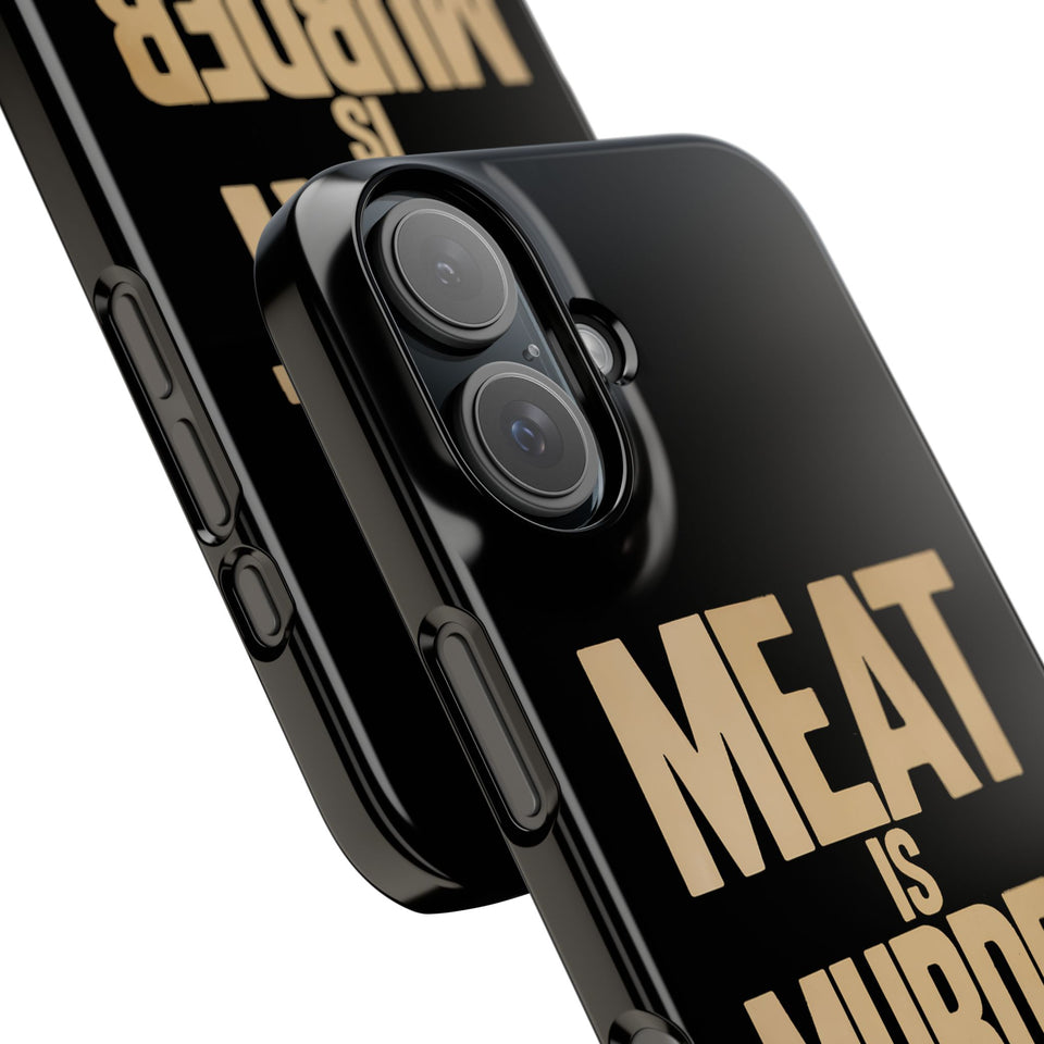 Premium Vegan Meat Is Murder iPhone Case | Vegan Gifts Slim Phone Cases