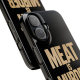 Premium Vegan Meat Is Murder iPhone Case | Vegan Gifts Slim Phone Cases Premium Vegan Meat Is Murder iPhone Case | Vegan Gifts Slim Phone Cases
