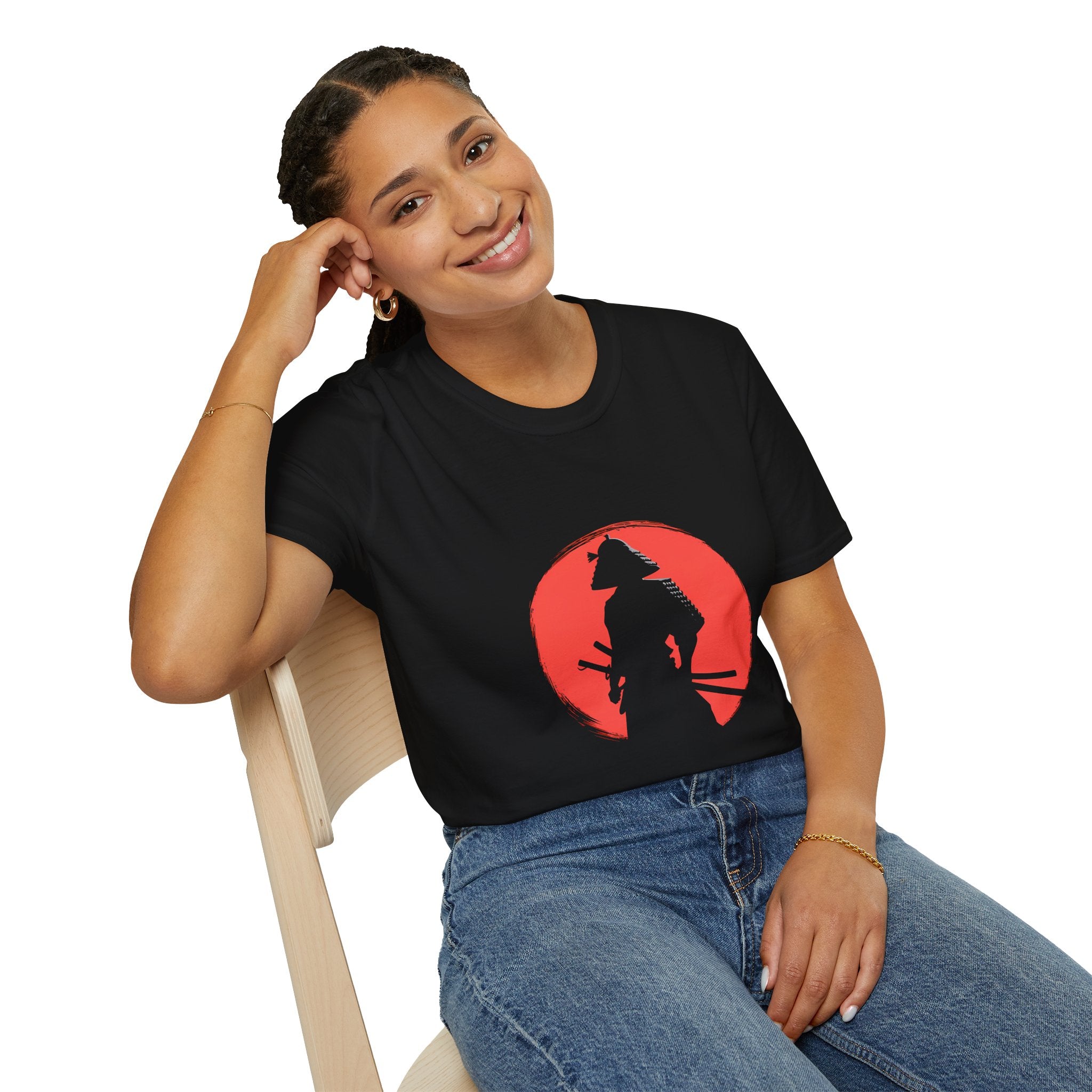 Samurai Red Moon T-Shirt | Unisex Samurai Shirt