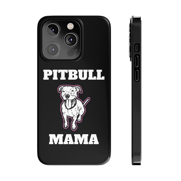 Premium Pitbull Mama 2 iPhone Case | Pitbull Gifts Slim Phone Cases