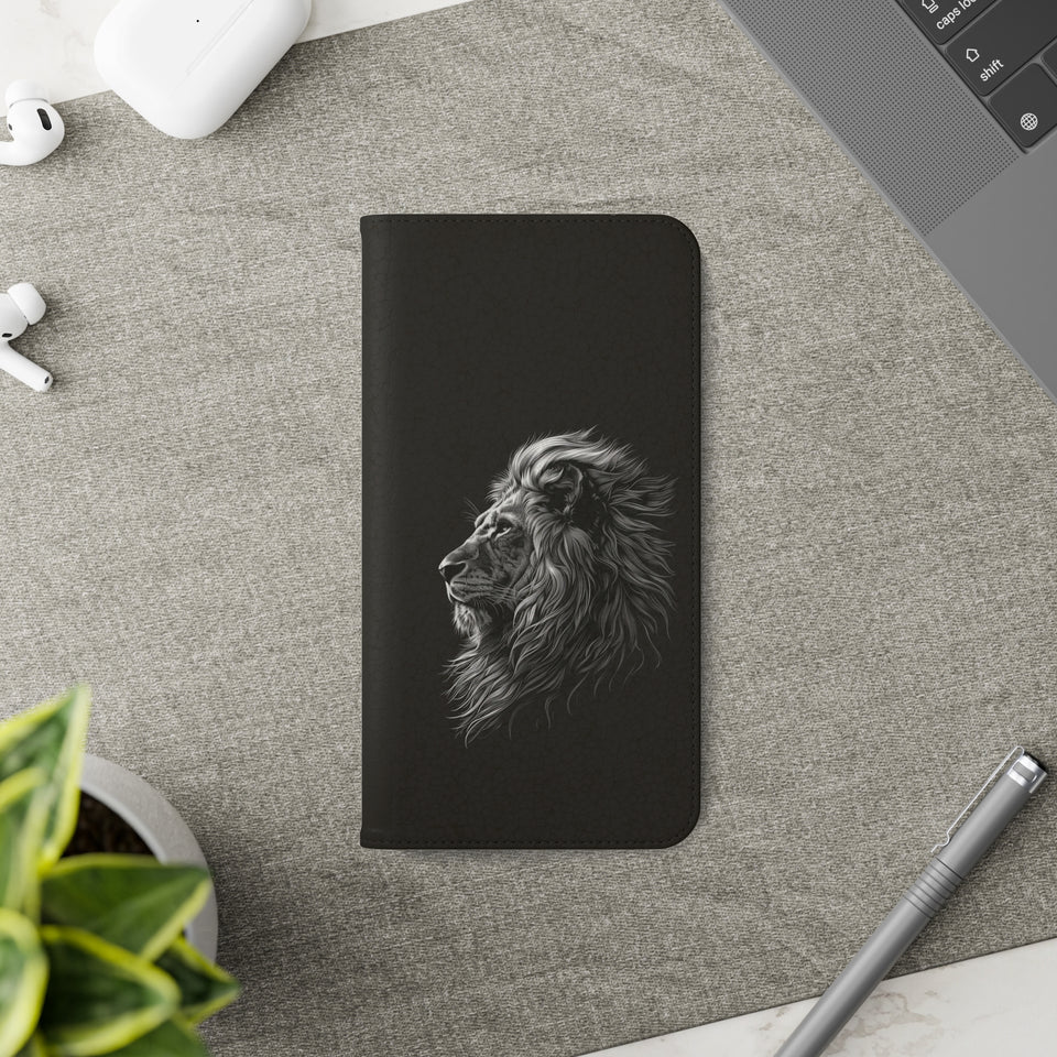 Lion Phone Case | Lion Wallet Phone Case Gifts | IPhone & Samsung Galaxy Lion Flip Cases