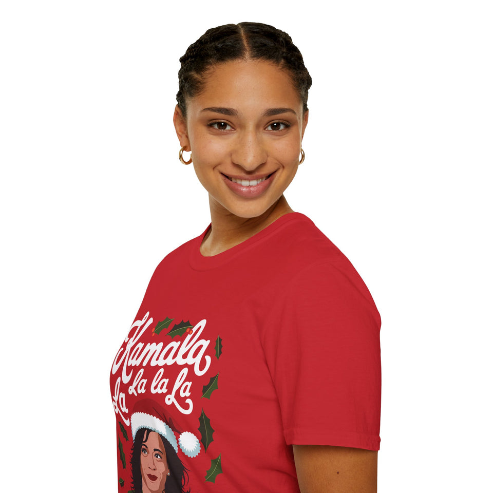 Kamala La La La Kamala Harris Ugly Xmas T-Shirt 2 | Kamala Harris Christmas Gift Unisex T-Shirt