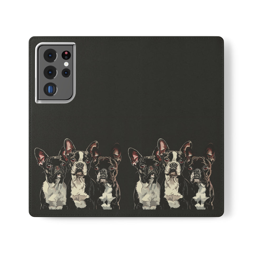 Boston Terrier Phone Case | Boston Terrier Wallet Phone Case | IPhone & Samsung Galaxy Boston Terrier Flip Cases