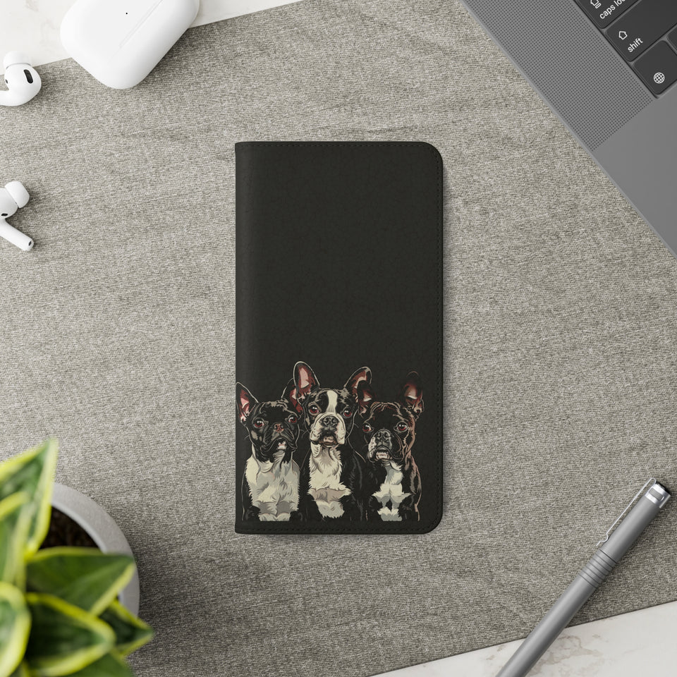 Boston Terrier Phone Case | Boston Terrier Wallet Phone Case | IPhone & Samsung Galaxy Boston Terrier Flip Cases