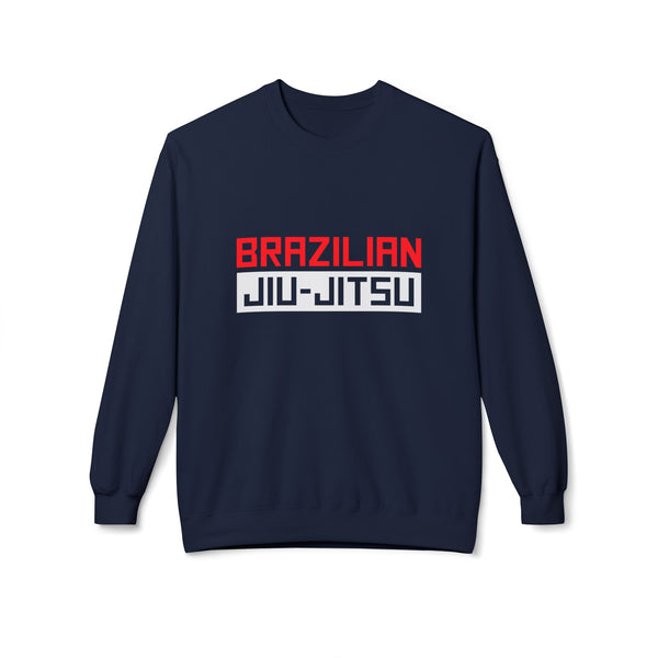 Brazilian Jiu Jitsu Logo BJJ Unisex Midweight Softstyle Fleece Crewneck Sweatshirt