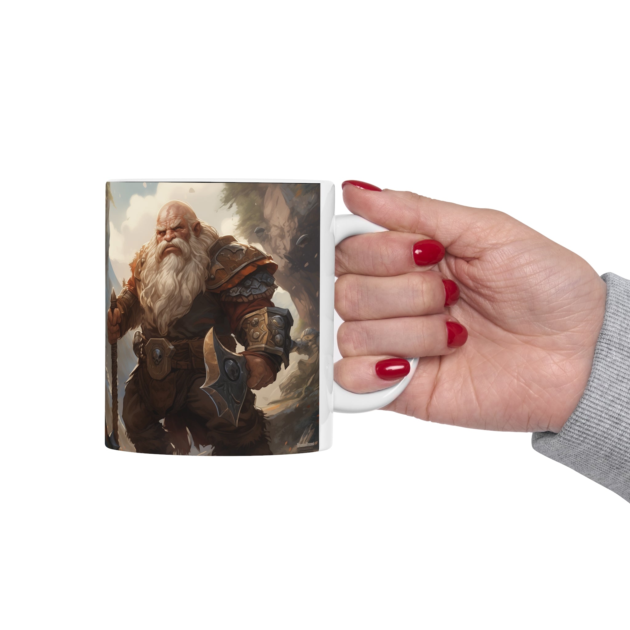 Fantasy RPG Dwarf Mug | Fantasy Roleplaying Game Gift | Fantasy Dwarf Mug 11oz, gifts for dungeon masters, 