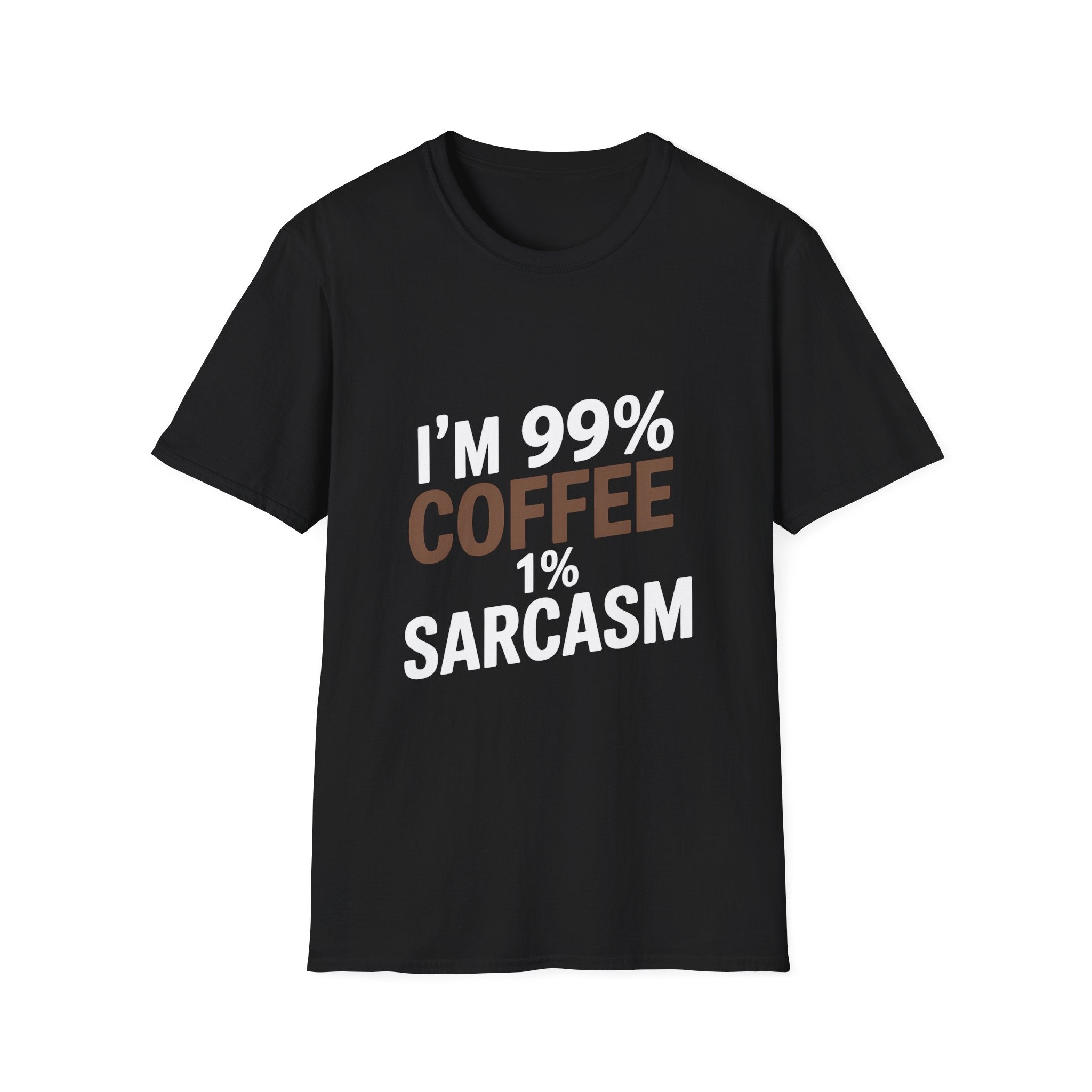 Coffee Lover T-Shirt - I’m 99% Coffee 1% Sarcasm Coffee Shirt