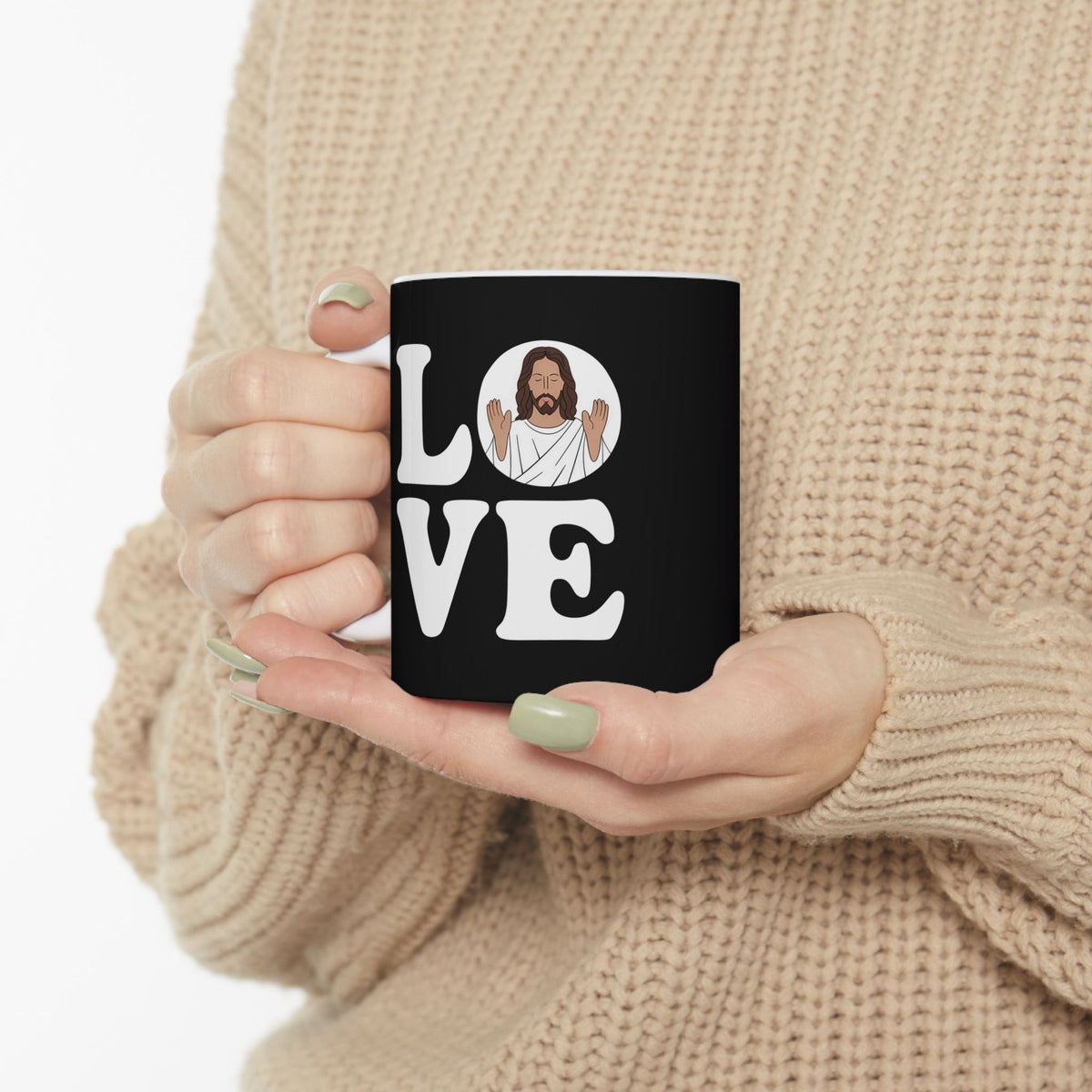 Love Jesus Ceramic Mug | Faith In Jesus Gifts (11oz)