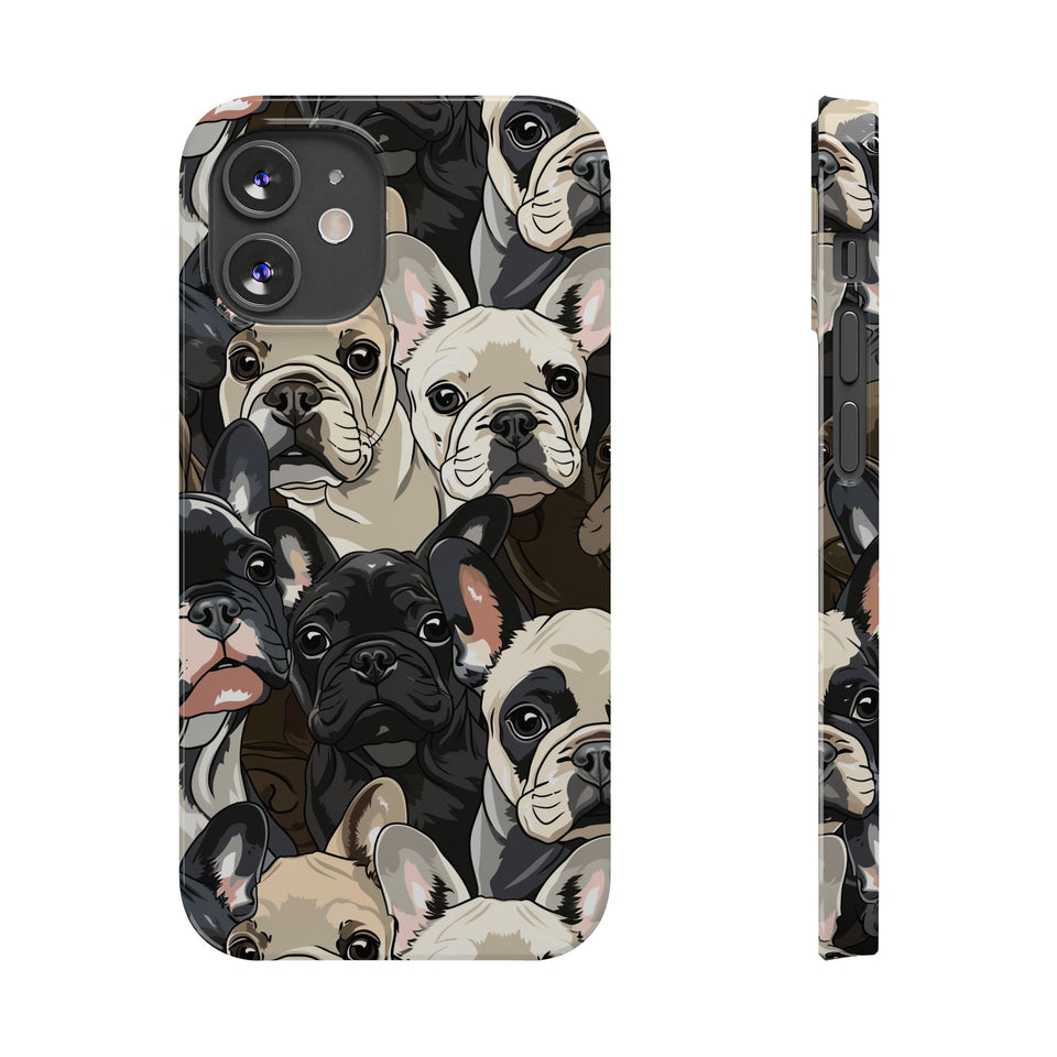 Premium French Bulldogs iPhone Case | Cute Frenchie Gifts Slim Phone Cases