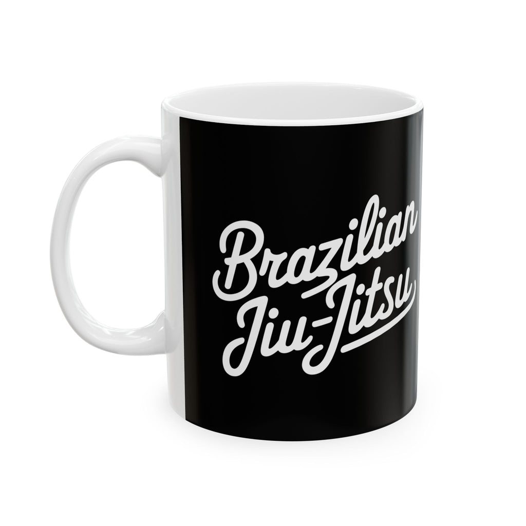 Brazilian Jiu Jitsu Cursive BJJ Ceramic Mug | Brazilian Jiu Jitsu Gifts (11oz)