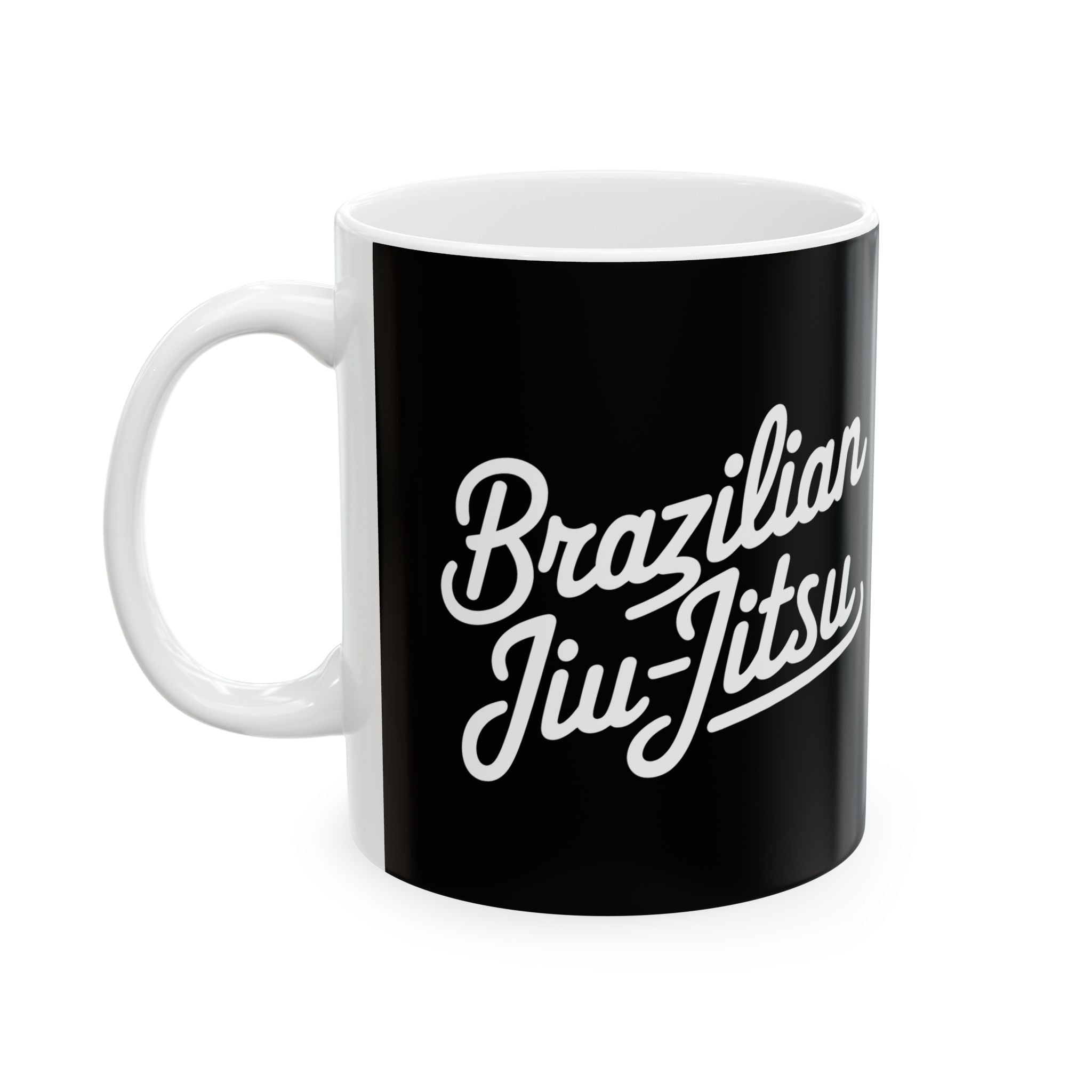 Brazilian Jiu Jitsu Cursive BJJ Ceramic Mug | Brazilian Jiu Jitsu Gifts (11oz)