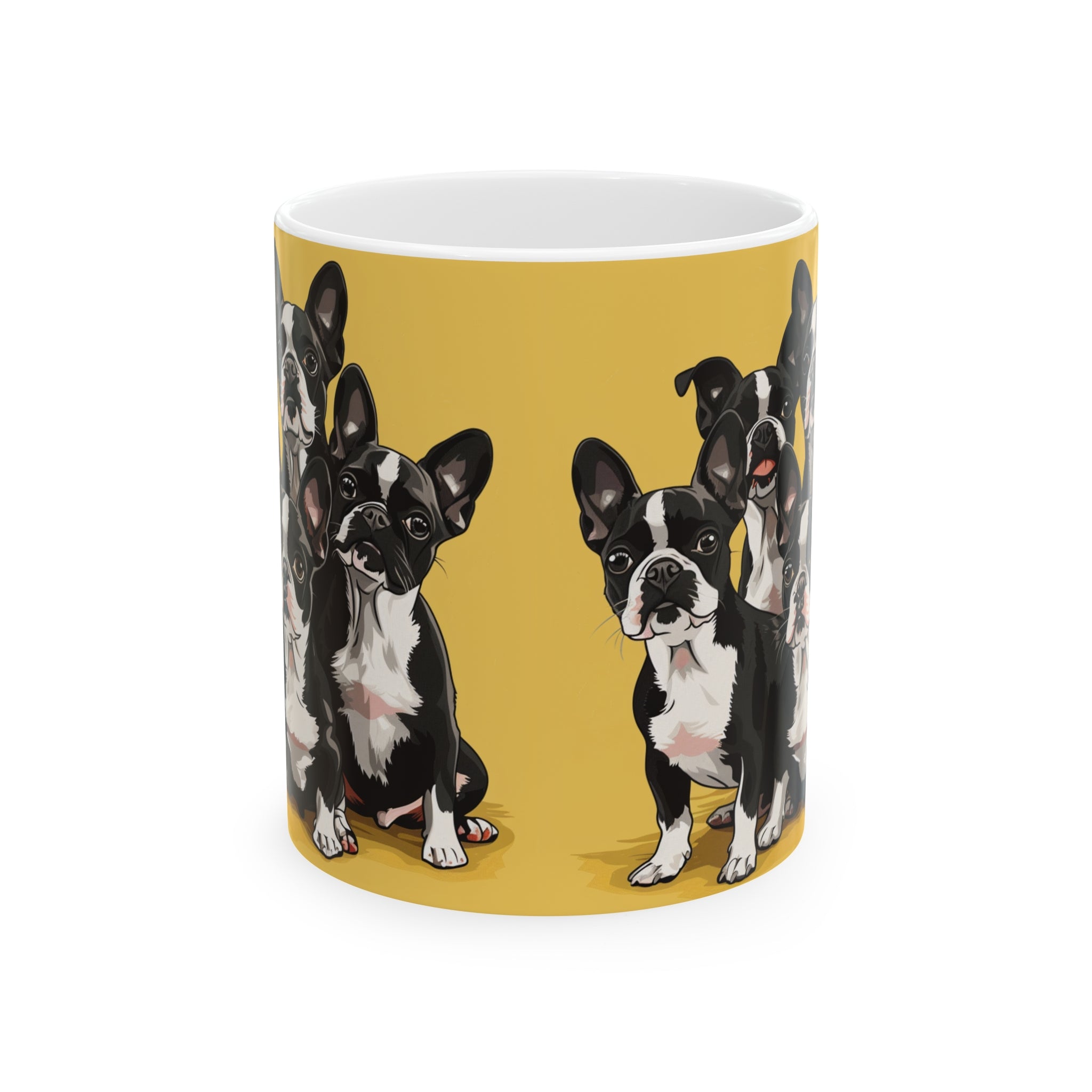 Boston Terrier Mug | Boston Terrier Gifts | Boston Terrier Presents | Group of Boston Terrier Ceramic Mug 11oz Secondary image