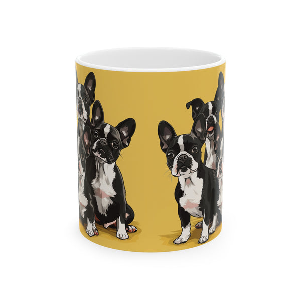 Boston Terrier Mug | Boston Terrier Gifts | Boston Terrier Presents | Group of Boston Terrier Ceramic Mug 11oz