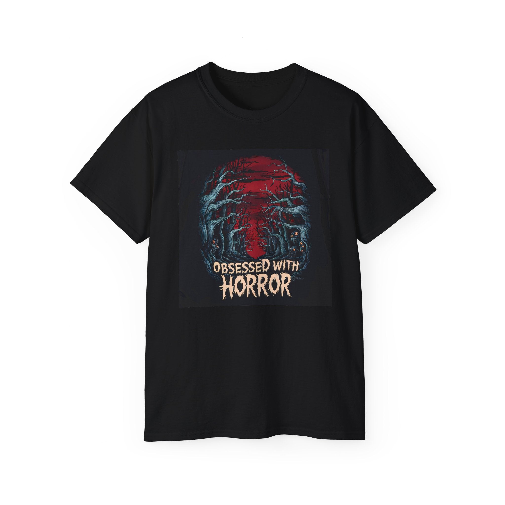 Obsessed With Horror Shirt | Horror Gift | Horror Merchandise | Horror Gifts | Horror Presents Unisex T-Shirt Main image