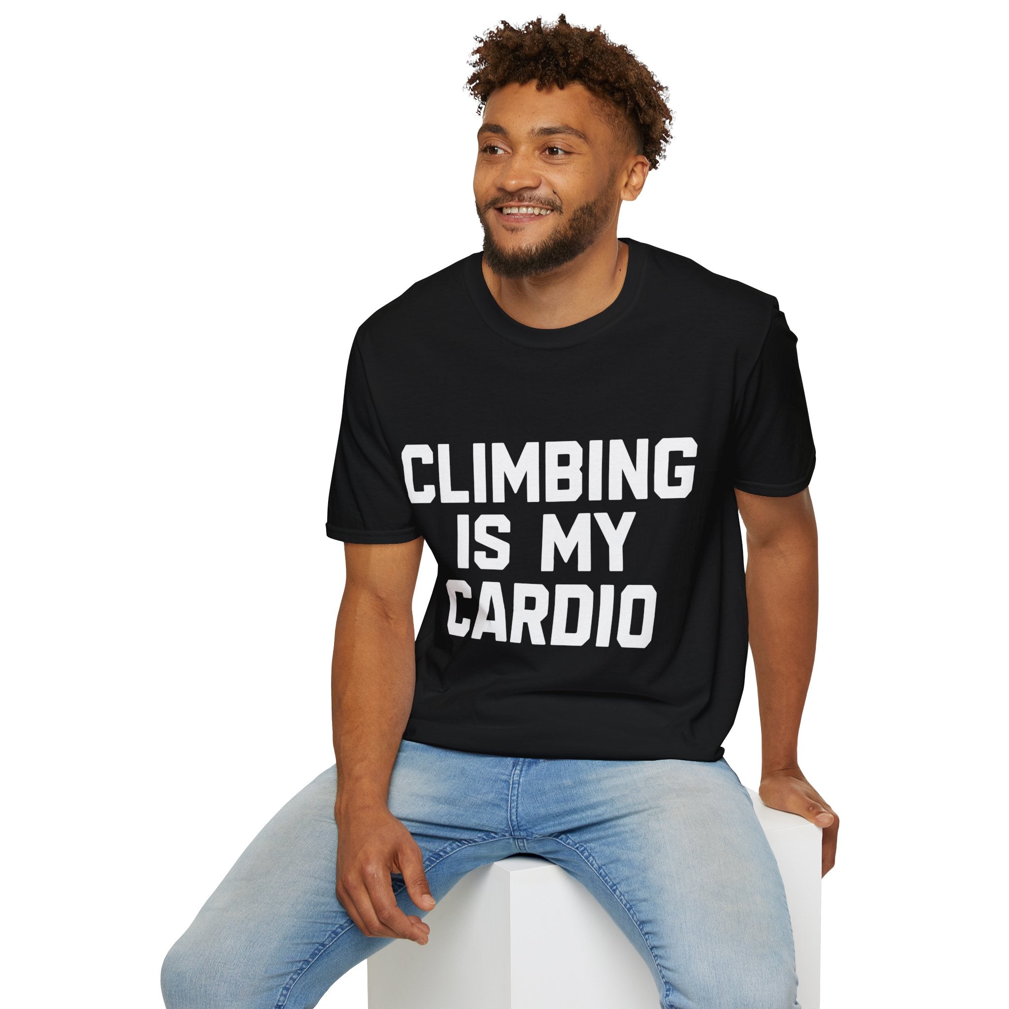 Climbing Is My Cardio Rock Climbing Shirt | Indoor Climbing Gifts | Unisex Rock Climbing T Shirt