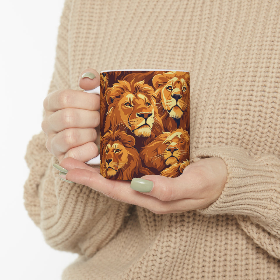 Lion Mug 2 | Lion Gifts | Lion Presents | Pride of Lions Ceramic Mug 11oz