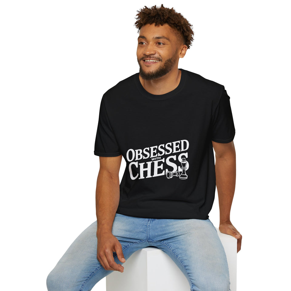 Obsessed With Chess Shirt | Cool Chess Gifts | Chess Unisex T-Shirt