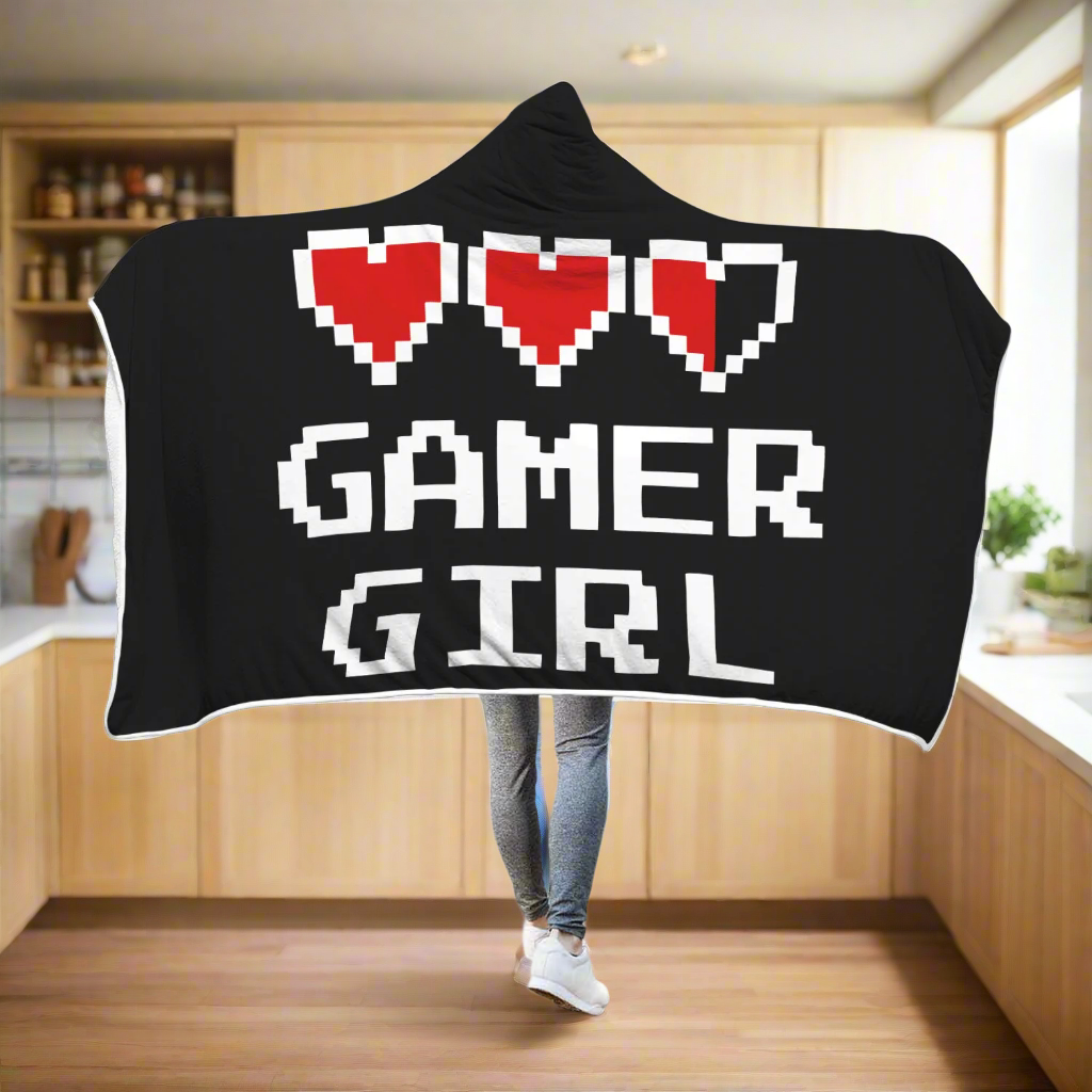 Gamer Girl - Video Game Hooded Blanket Main image