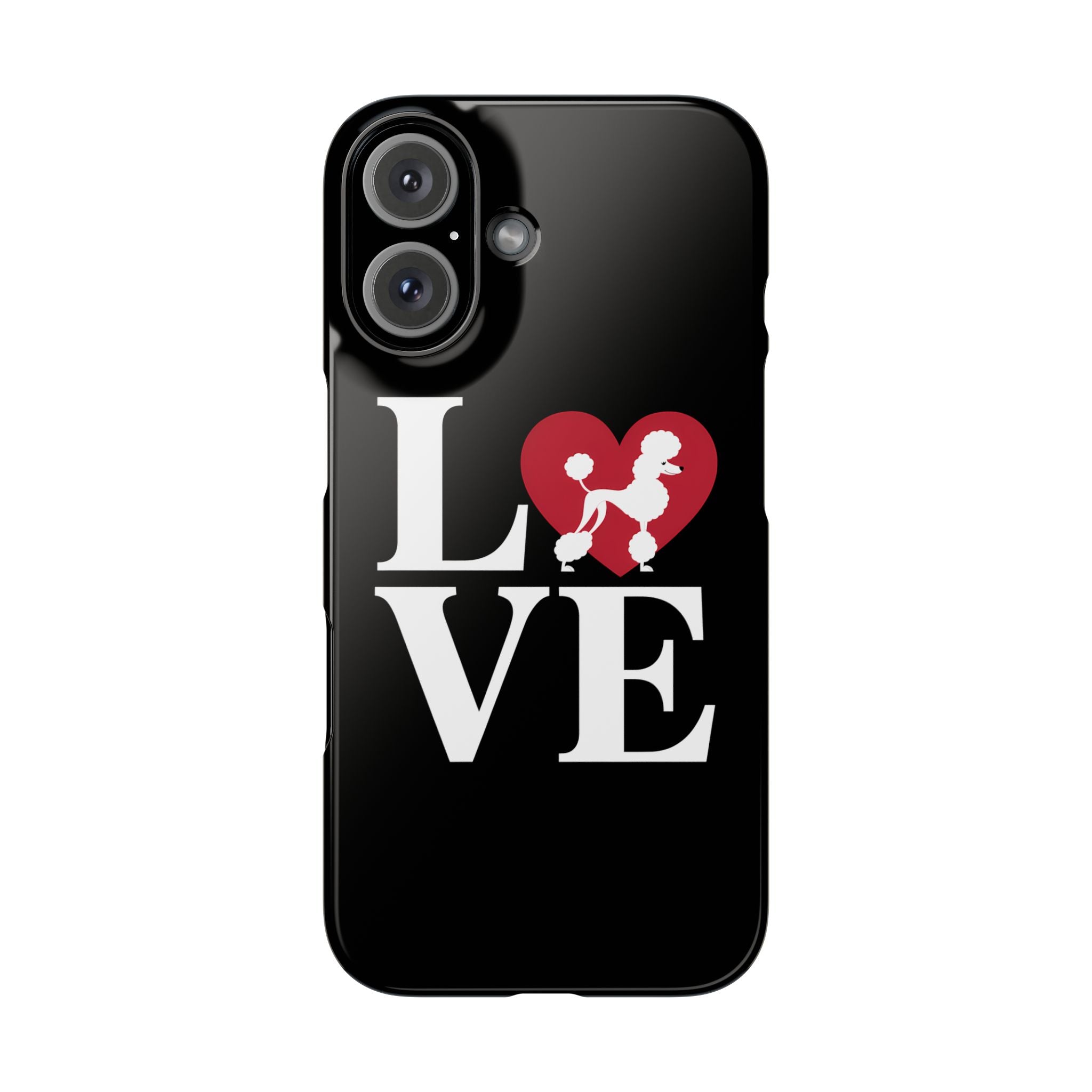 Premium Love Poodles iPhone Case | Cute Poodle Gifts Slim Phone Cases Main image