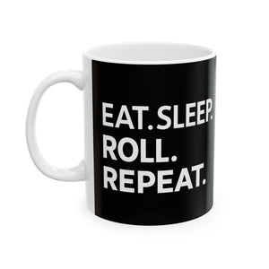 Brazilian Jiu Jitsu Eat Sleep Roll BJJ Ceramic Mug | Brazilian Jiu Jitsu Gifts (11oz) Brazilian Jiu Jitsu Eat Sleep Roll BJJ Ceramic Mug | Brazilian Jiu Jitsu Gifts (11oz)