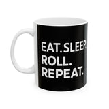 Brazilian Jiu Jitsu Eat Sleep Roll BJJ Ceramic Mug | Brazilian Jiu Jitsu Gifts (11oz) Brazilian Jiu Jitsu Eat Sleep Roll BJJ Ceramic Mug | Brazilian Jiu Jitsu Gifts (11oz)