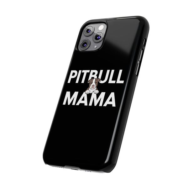 Premium Pitbull Mama 3 iPhone Case | Pitbull Gifts Slim Phone Cases