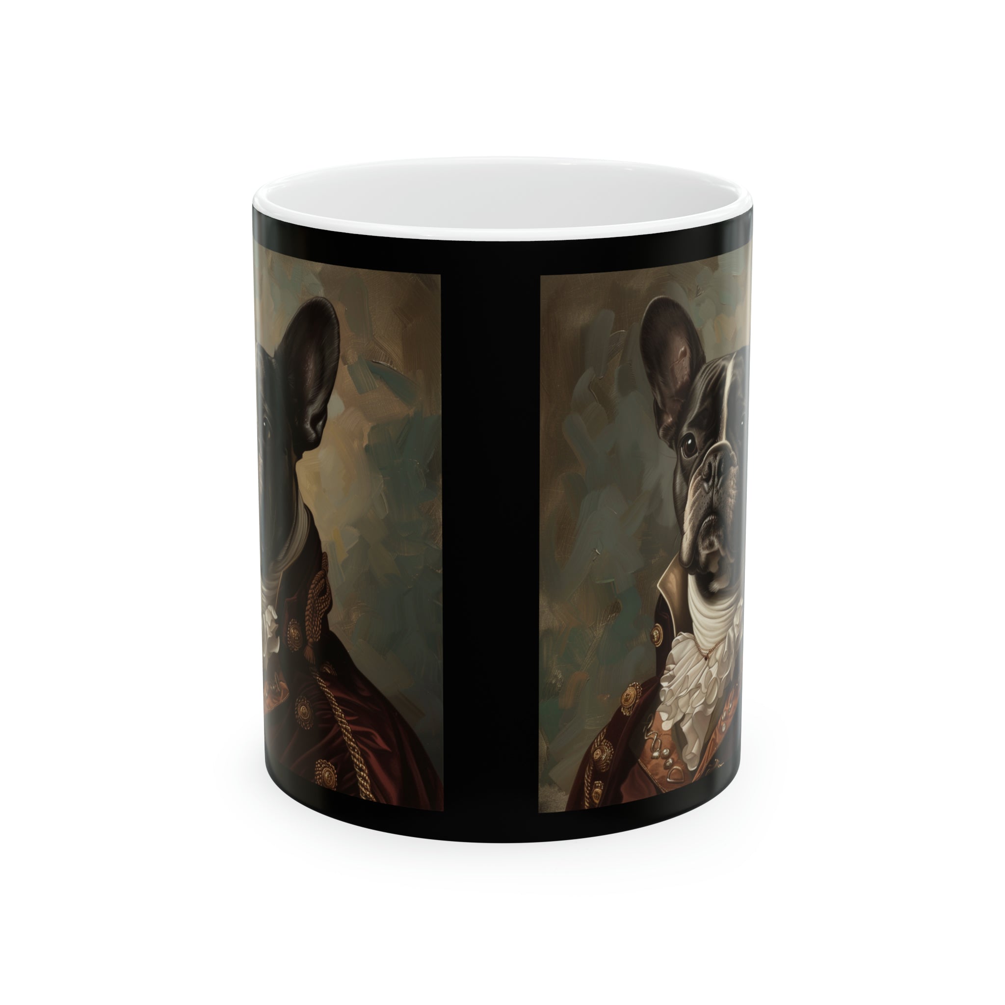 Classical Painting French Bulldog Mug | Frenchie Coffee Mug | Cute French Bulldog Gift | Funny Frenchie Presents | French Bulldog Mug 1 11oz Secondary image
