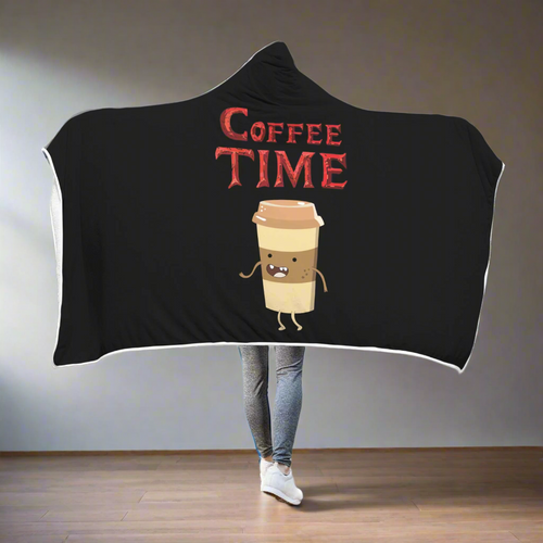Coffee Time - Coffee Lovers Hooded Blanket