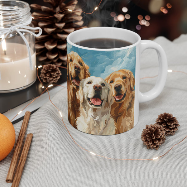 Golden Retriever Mug Group | Golden Retriever Gift | Golden Retriever Coffee Mug | Golden Retriever Presents Mug 11oz