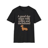 Dachshund Coffee T-Shirt — 