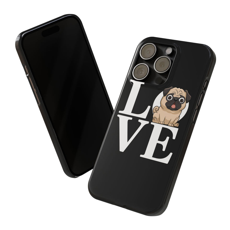 Love Pugs Slim iPhone Case | Cute Pug iPhone Case