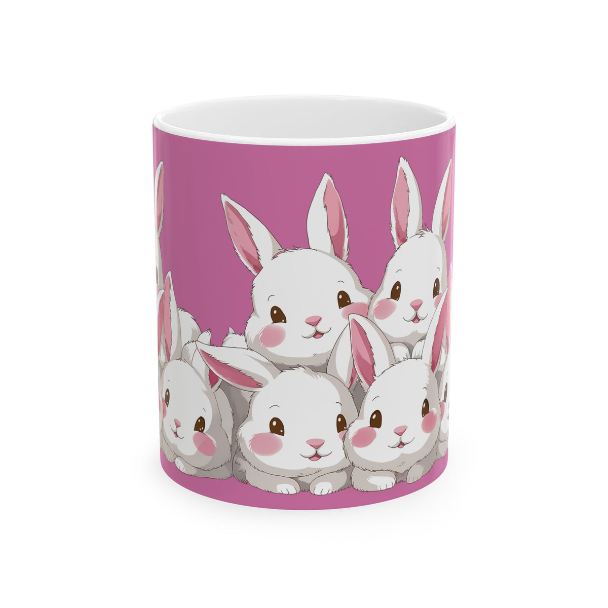 Cute Anime Rabbits - Rabbit Ceramic Mug | Cute Anime Rabbits - Rabbit Gifts (11oz)