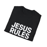 Jesus Rules Christian Unisex Softstyle T-Shirt - Jesus Rules Shirt Jesus Rules Christian Unisex Softstyle T-Shirt - Jesus Rules Shirt