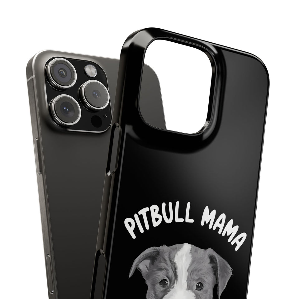 Premium Pitbull Mama iPhone Case | Pitbull Gifts Slim Phone Cases