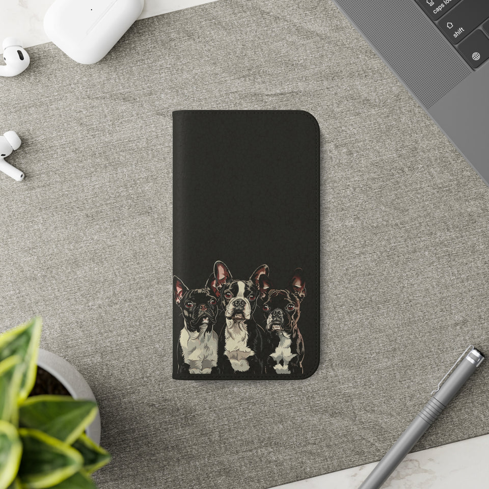 Boston Terrier Phone Case | Boston Terrier Wallet Phone Case | IPhone & Samsung Galaxy Boston Terrier Flip Cases