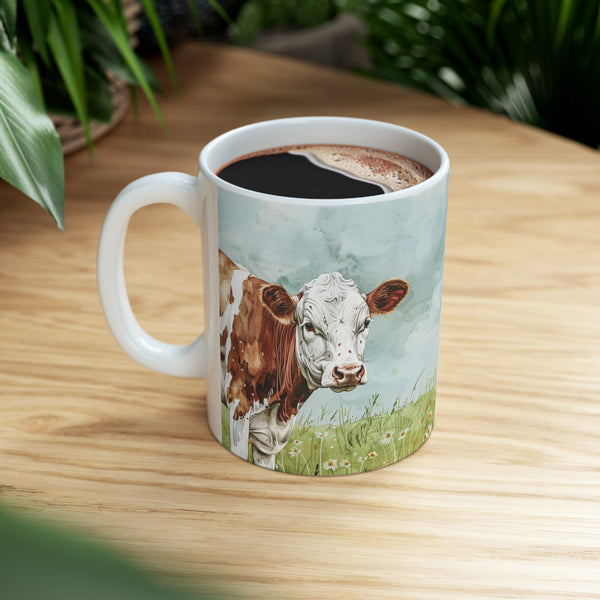 Cow Mug | Coffee Cow Mug | Cow Print Mug | Cow Presents | Highland Cow Mug 11oz