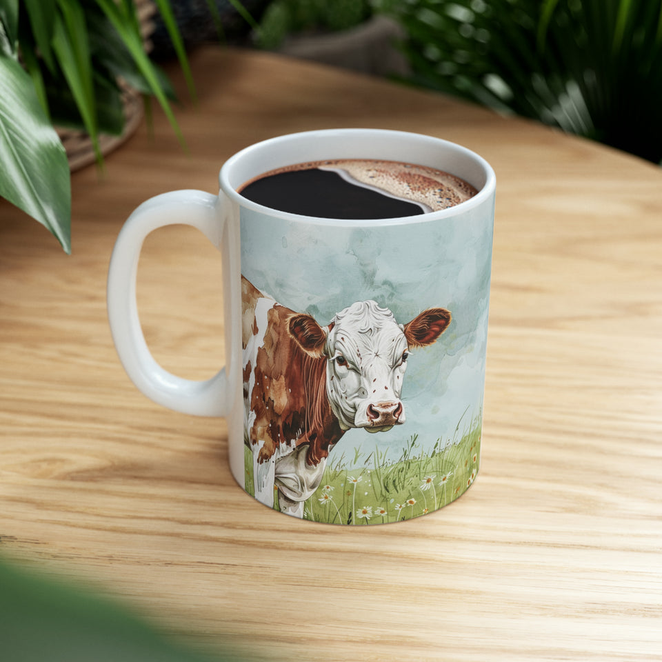 Cow Mug | Coffee Cow Mug | Cow Print Mug | Cow Presents | Highland Cow Mug 11oz