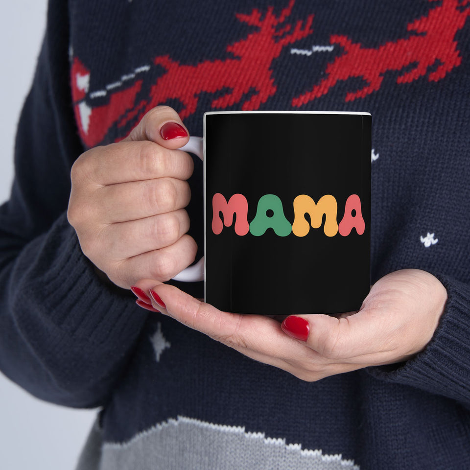 Womens Mama Mug | Birthday Mom Merchandise | Mothers Day Gifts Ceramic Mug 11oz - 3