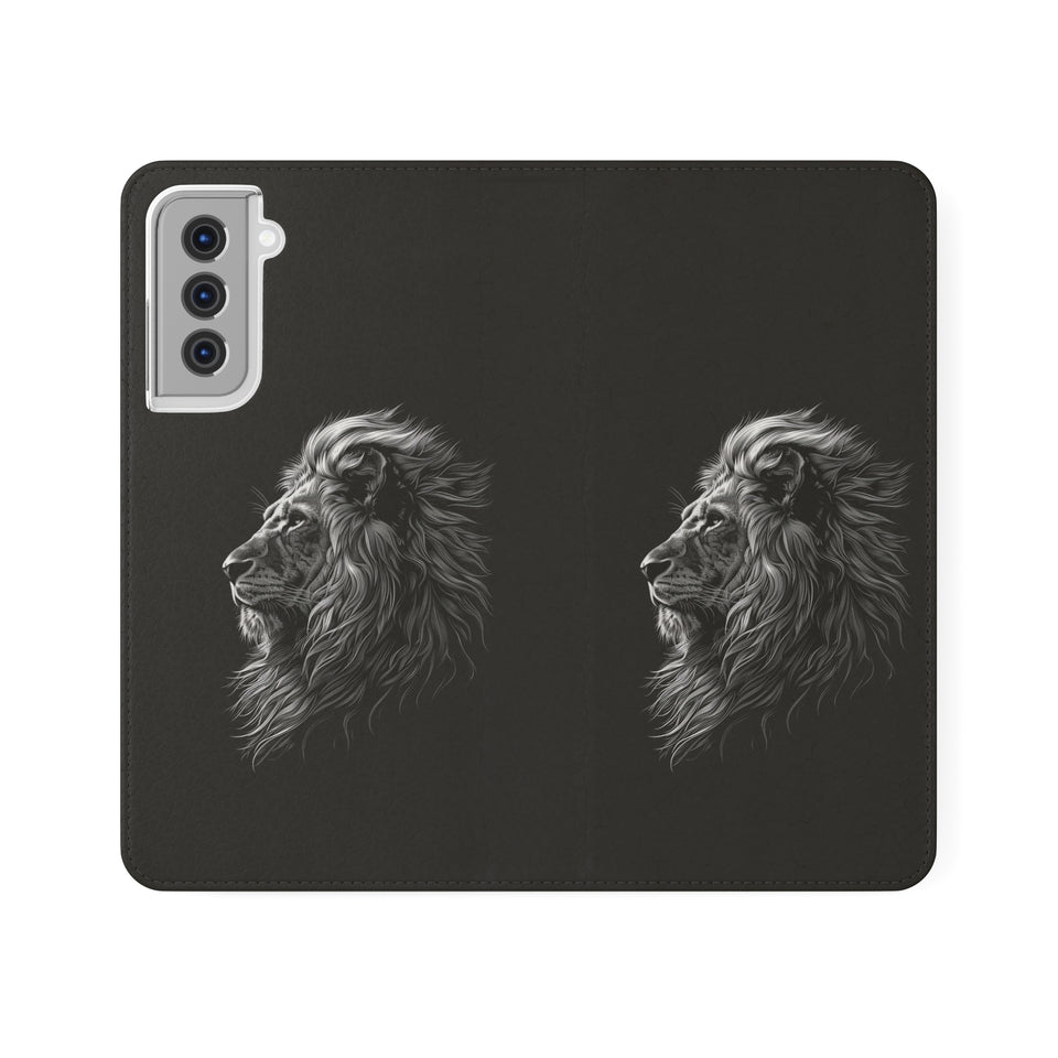 Lion Phone Case | Lion Wallet Phone Case Gifts | IPhone & Samsung Galaxy Lion Flip Cases