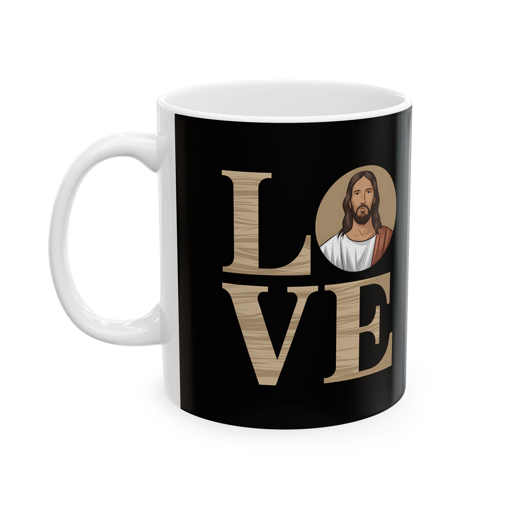 Love Jesus Ceramic Mug | Christianity Faith In Jesus Gifts (11oz)