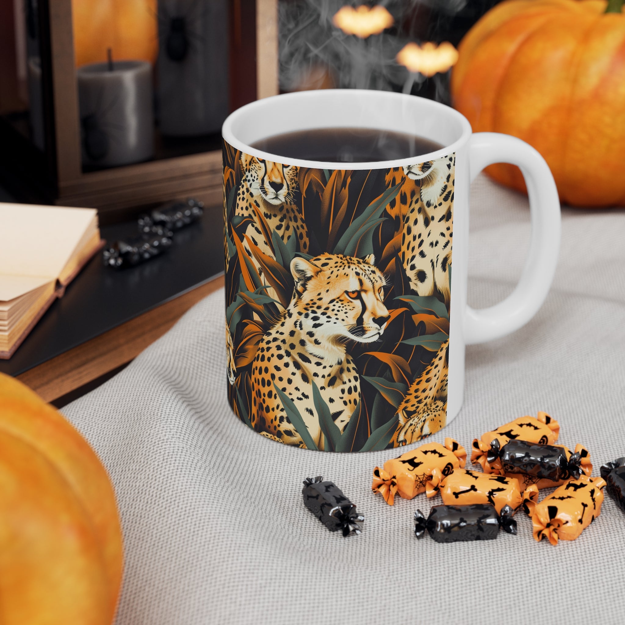 Cheetah Mug | Cheetah Gifts | Cheetah Presents | Group Of Cheetah Ceramic Mug 11oz