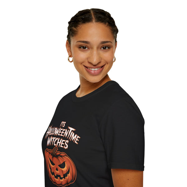 It's Halloween Time Witches Shirt | Halloween Costume Gifts | Spooky Halloween Pumpkin Merchandise Unisex T-Shirt