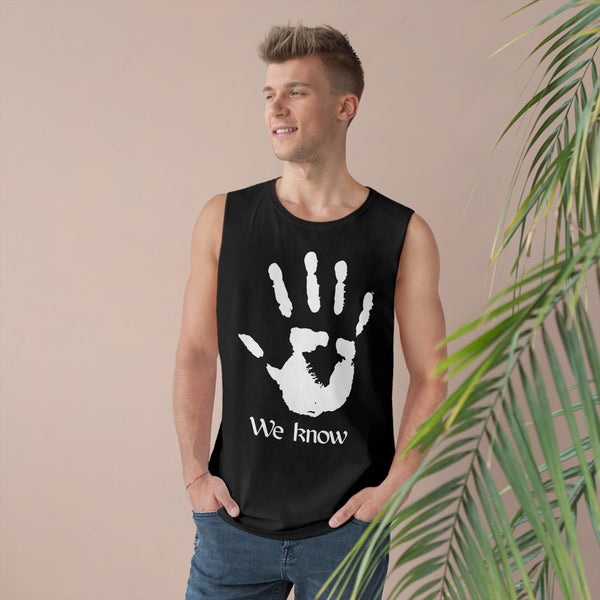 Unisex Handprint Tank Top – "We Know" Dark Brotherhood