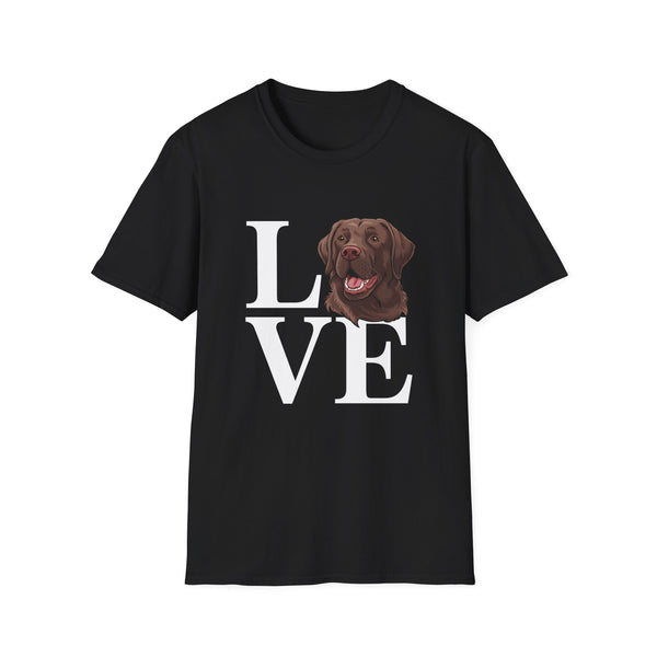 Love Chocolate Labrador Dog Unisex T-Shirt - Chocolate Labrador Shirt