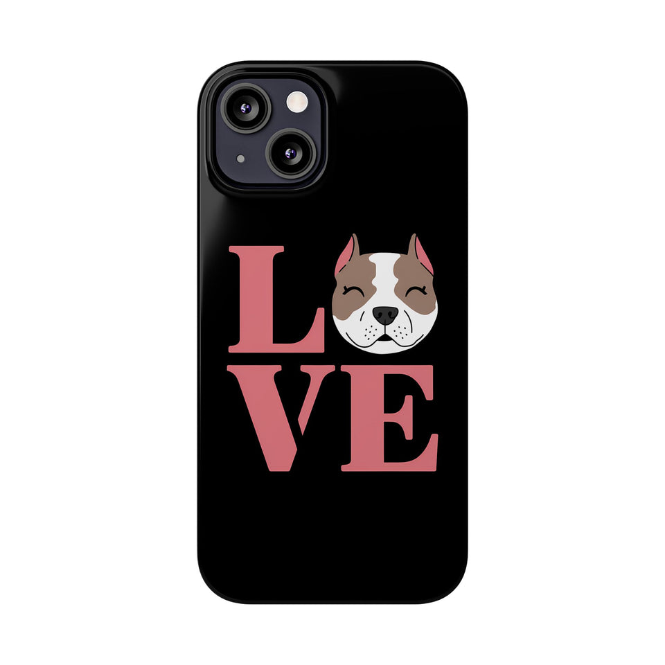 Premium Love Pitbulls iPhone Case | Pitbull Gifts Slim Phone Cases