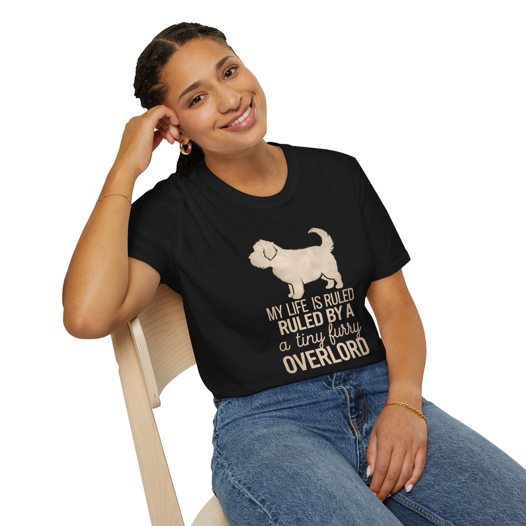 Dog Lover Unisex T-Shirt - My Life Is Ruled By A Tiny Furry Overlord Shirt